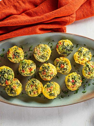 Spinach and Parmesan Egg Bites - ADA. Spinach and Parmesan Egg Bites